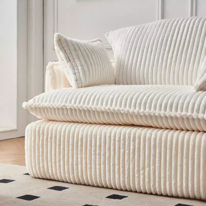 Fauteuil convertible comprimé avec pouf, fauteuil moderne en velours côtelé pour petits espaces, salon, résidence étudiante ou appartement