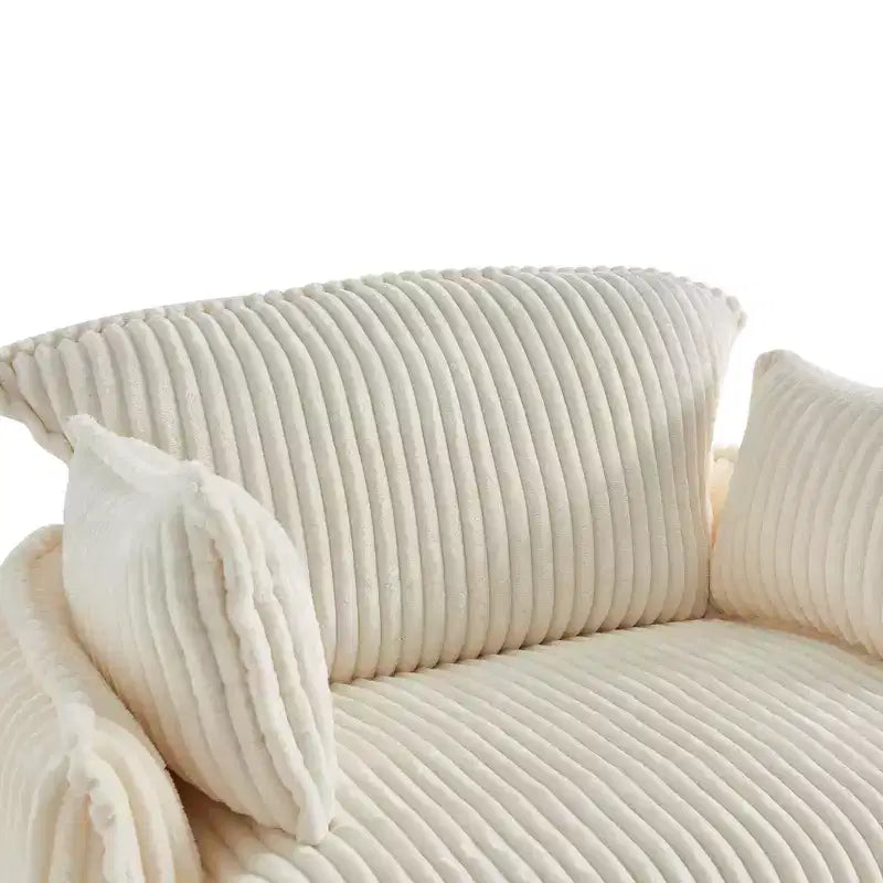 Fauteuil convertible comprimé avec pouf, fauteuil moderne en velours côtelé pour petits espaces, salon, résidence étudiante ou appartement
