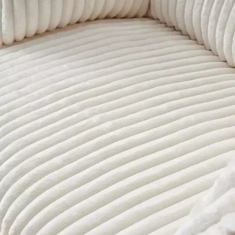 Fauteuil convertible comprimé avec pouf, fauteuil moderne en velours côtelé pour petits espaces, salon, résidence étudiante ou appartement