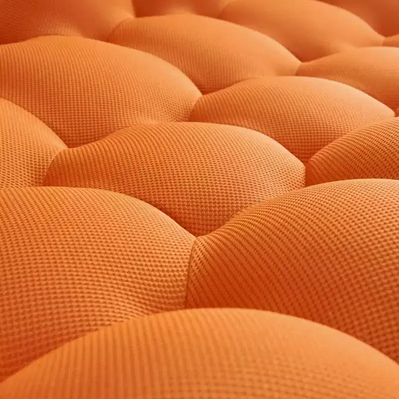 Canapé 2 places bulle de 75 pouces avec motif en nid d’abeille, tissu en maille 3D pour espaces modernes, orange