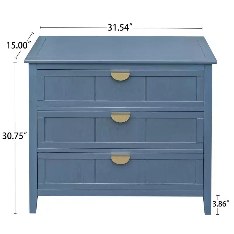 Meuble de rangement en bois de 31.5 avec 3 tiroirs