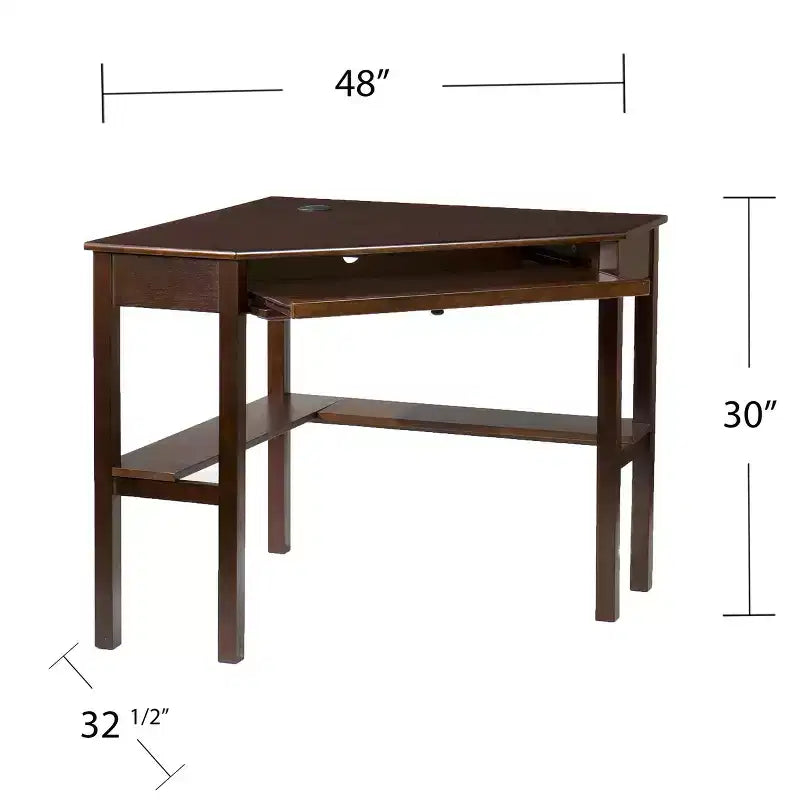 Wardboro Eckschreibtisch für Computer - Braun - SEI