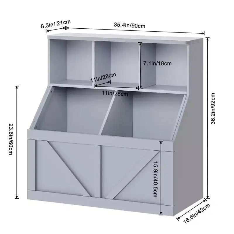Kinderbücherregal und Spielzeug-Organizer für Spielzimmer, Schlafzimmer, Kinderzimmer und Kita