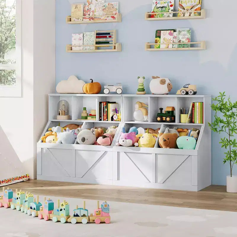 Kinderbücherregal und Spielzeug-Organizer für Spielzimmer, Schlafzimmer, Kinderzimmer und Kita