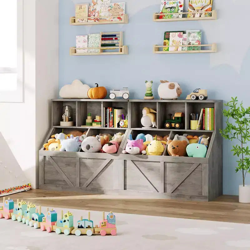 Kinderbücherregal und Spielzeug-Organizer für Spielzimmer, Schlafzimmer, Kinderzimmer und Kita