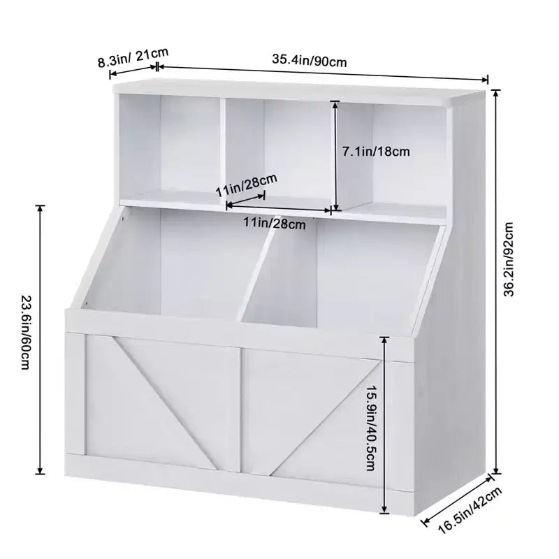 Kinderbücherregal und Spielzeug-Organizer für Spielzimmer, Schlafzimmer, Kinderzimmer und Kita