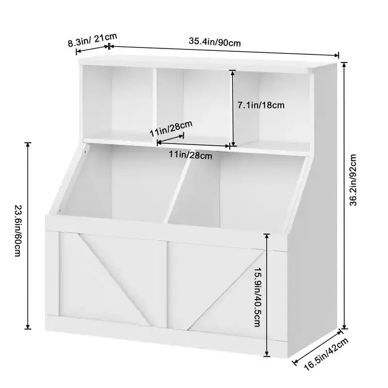 Kinderbücherregal und Spielzeug-Organizer für Spielzimmer, Schlafzimmer, Kinderzimmer und Kita