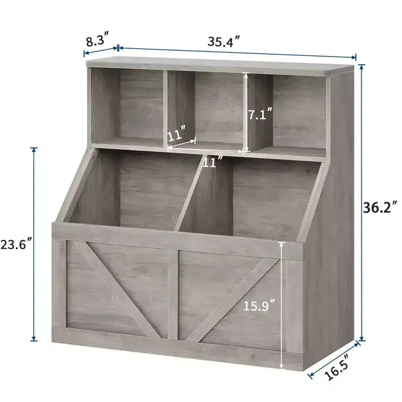 Kinderbücherregal und Spielzeug-Organizer für Spielzimmer, Schlafzimmer, Kinderzimmer und Kita
