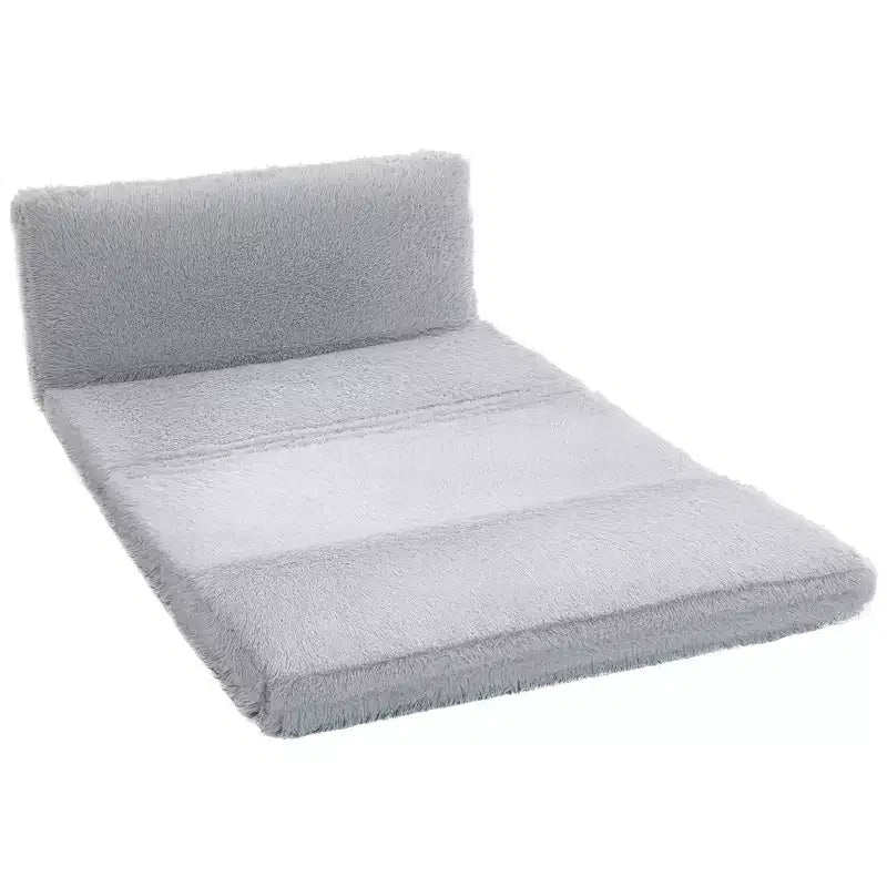Sofá cama de suelo contemporáneo tipo puff, colchón plegable ancho y mullido para el suelo, relleno de espuma, sofá cama de pared