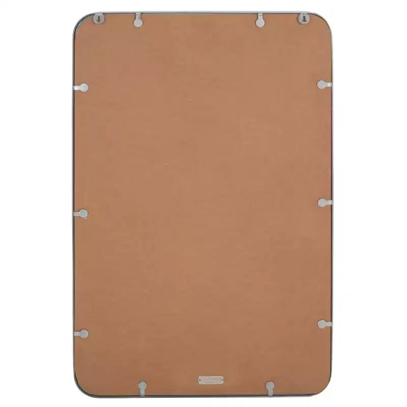 Miroir à base chromée de 24 x 36, miroir mural rectangulaire, cadre chromé élégant pour salle de bains et entrée
