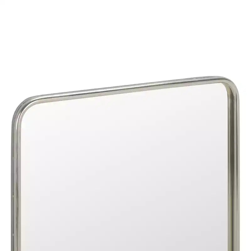 24 x 36 Spiegel mit Chromsockel, rechteckiger Wandspiegel mit elegantem Chromrahmen fürs Badezimmer und den Eingangsbereich