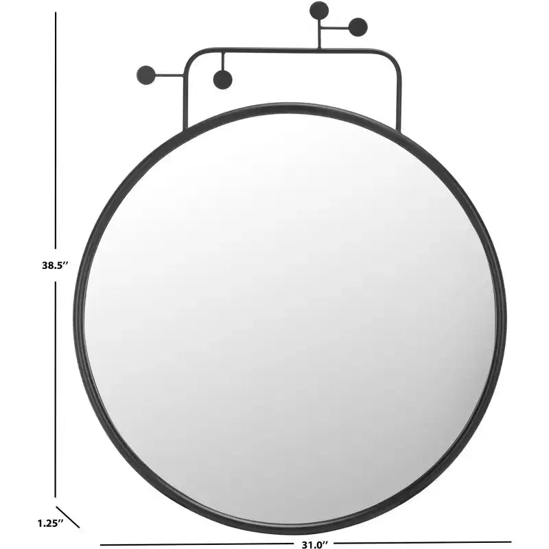 Miroir noir de 31 x 38.5, grand miroir suspendu, décoration élégante pour illuminer votre pièce