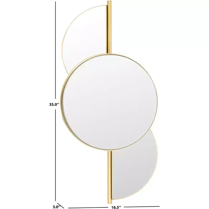 Miroir décoratif de 16.5 x 35, miroir mural vertical, verre transparent, installation simple
