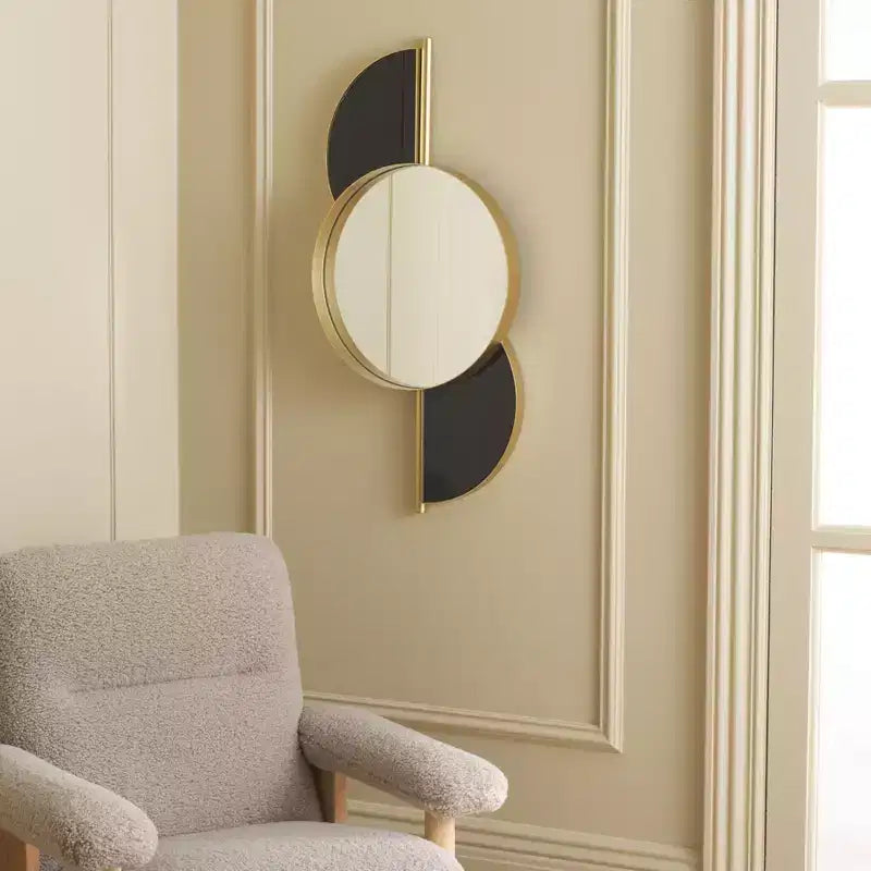 Miroir décoratif de 16.5 x 35, miroir mural vertical, verre transparent, installation simple