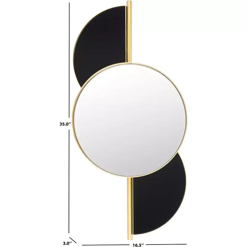 Miroir décoratif de 16.5 x 35, miroir mural vertical, verre transparent, installation simple