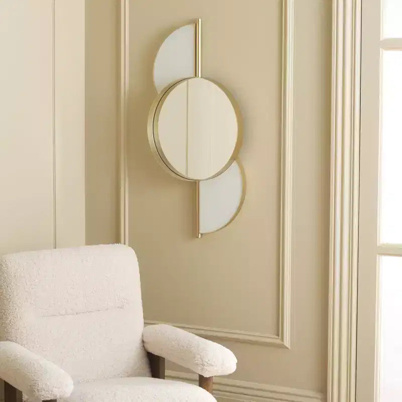 Miroir décoratif de 16.5 x 35, miroir mural vertical, verre transparent, installation simple