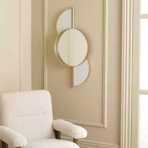 Miroir décoratif de 16.5 x 35, miroir mural vertical, verre transparent, installation simple