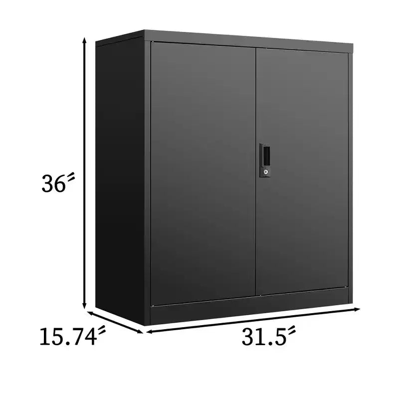 Armario metálico de almacenamiento con puertas con llave y estante ajustable, armario plegable para el hogar, la oficina, la escuela o el garaje