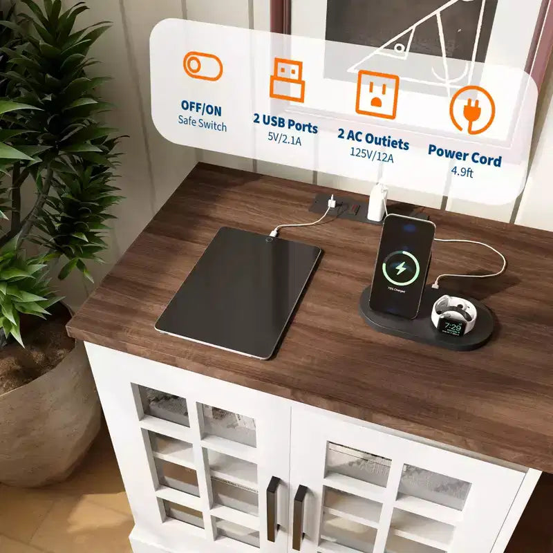 Mesa auxiliar moderna de 24, mesita de noche de madera para dormitorio con puerta de vidrio, mesa auxiliar decorativa para sofá con estante ajustable, mesa estrecha de noche para espacios pequeños