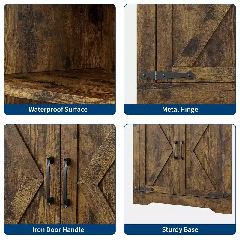 Hoher Landhaus-Eckschrank, 66.9, mit Glastür und verstellbaren Einlegeböden, ideal für Wohnzimmer, Küche und Badezimmer