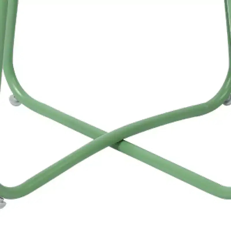 Mesita auxiliar redonda pequeña de metal para exteriores, resistente a la intemperie, para patio, jardín, jardín, porche y balcón, verde