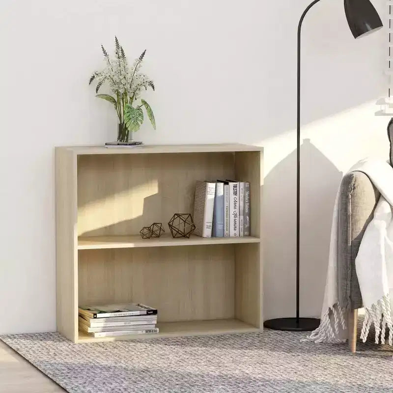 Bücherschrank aus Eichenholzwerkstoff, mittelgroß