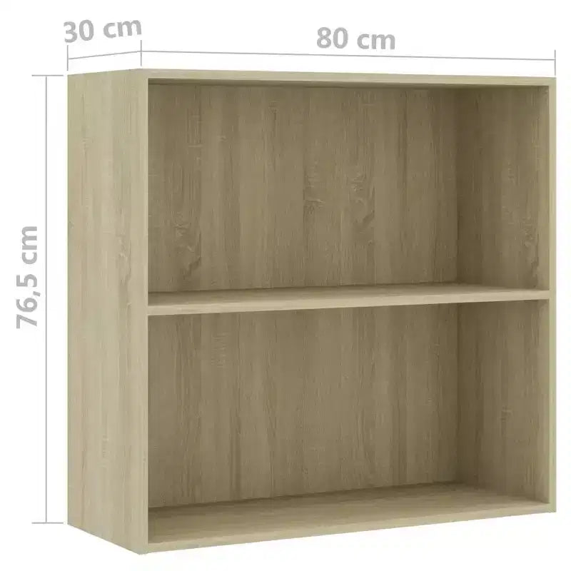Bücherschrank aus Eichenholzwerkstoff, mittelgroß
