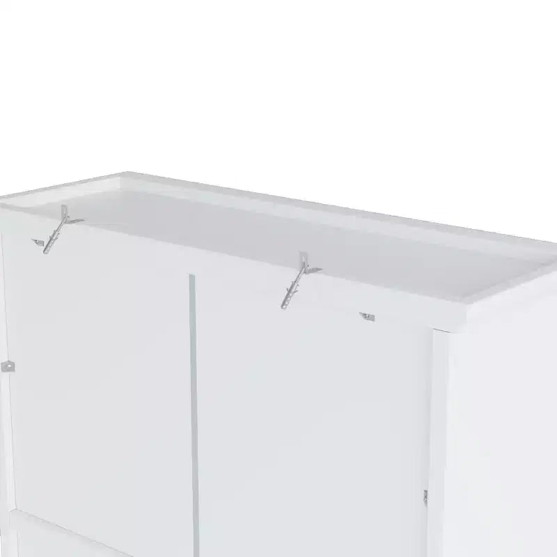 Freistehendes Buffet im Landhausstil mit Aufsatz, hoher Küchenvorratsschrank mit Weinregal und verstellbaren Ablagen für das Esszimmer