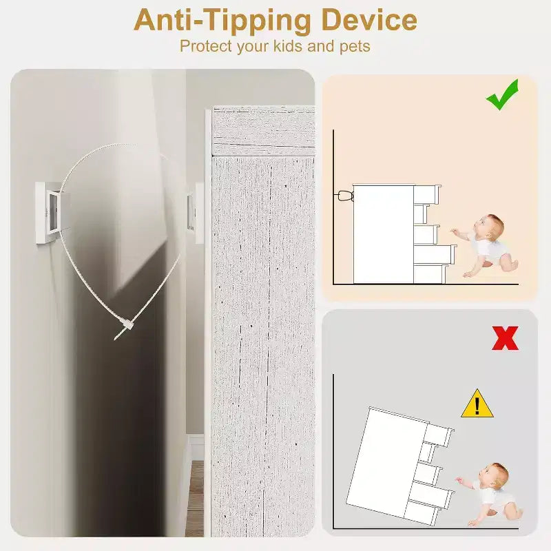 Moderne Kommode mit 5 Schubladen und viel Stauraum für Schlafzimmer, Wohnzimmer, Kinderzimmer und Eingangsbereich, weiß