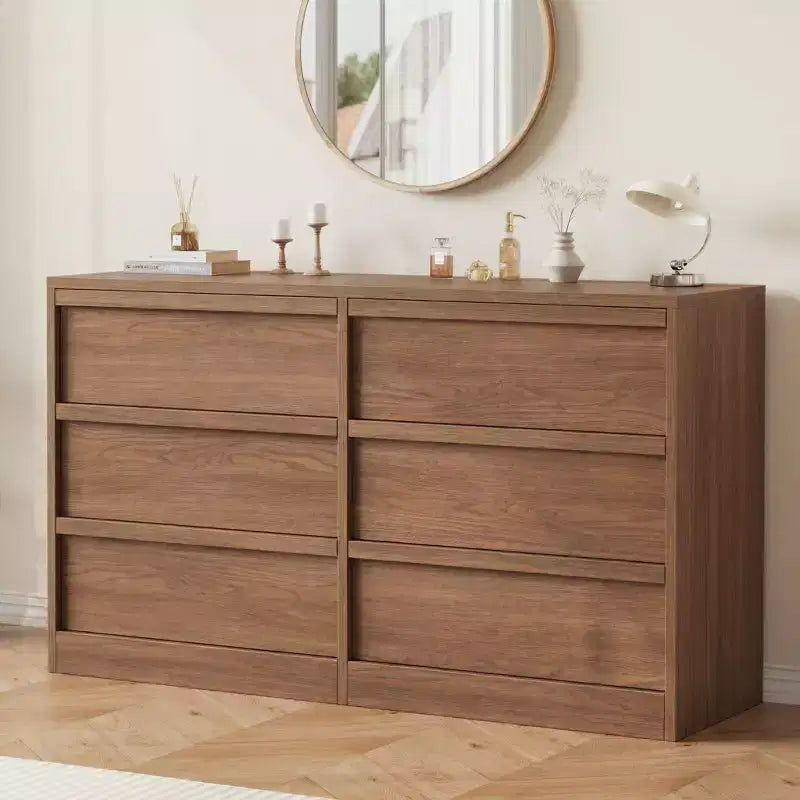 Commode de chambre de 47 à 6 tiroirs, en bois, avec grand espace de rangement, meuble de rangement pour le salon
