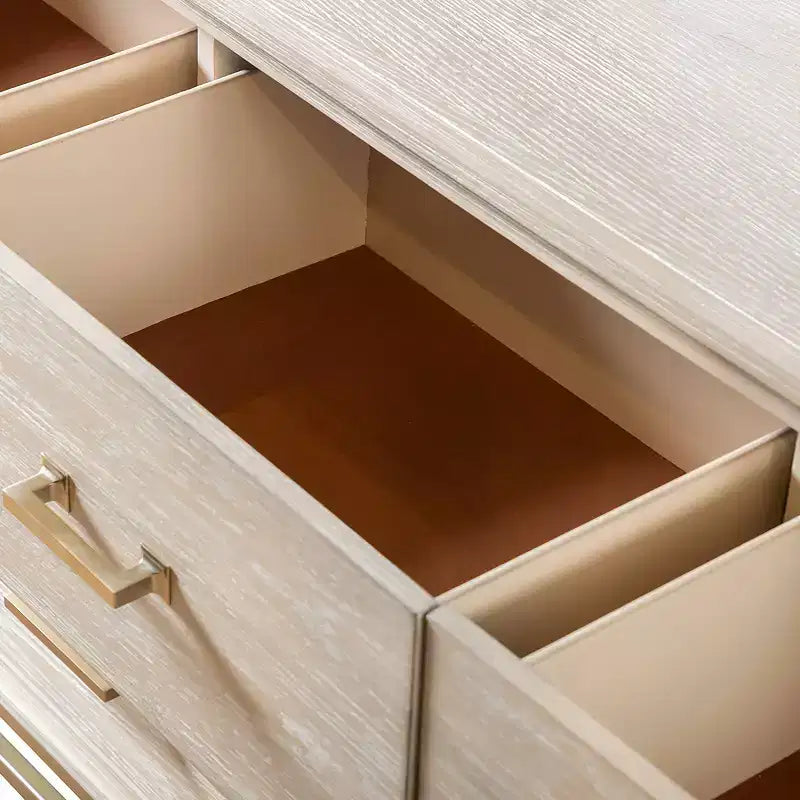 Boho-Kommode mit 7 Schubladen, Eiche