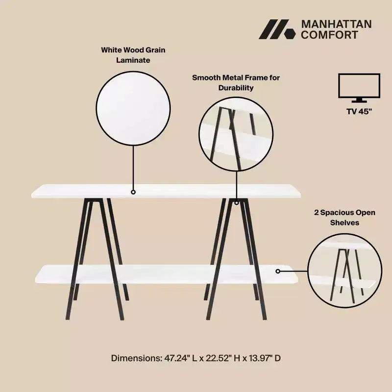 Console, table d’appoint étroite pour l’entrée, cadre robuste et conception peu encombrante pour le couloir