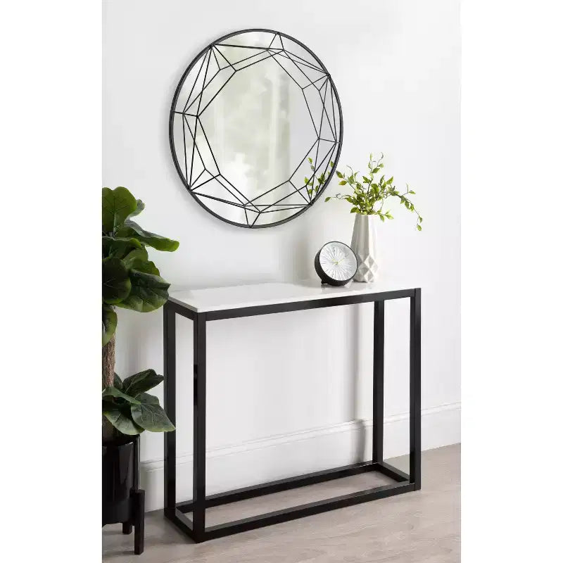 Miroir mural rond, miroir décoratif suspendu haut de gamme, verre transparent et installation facile