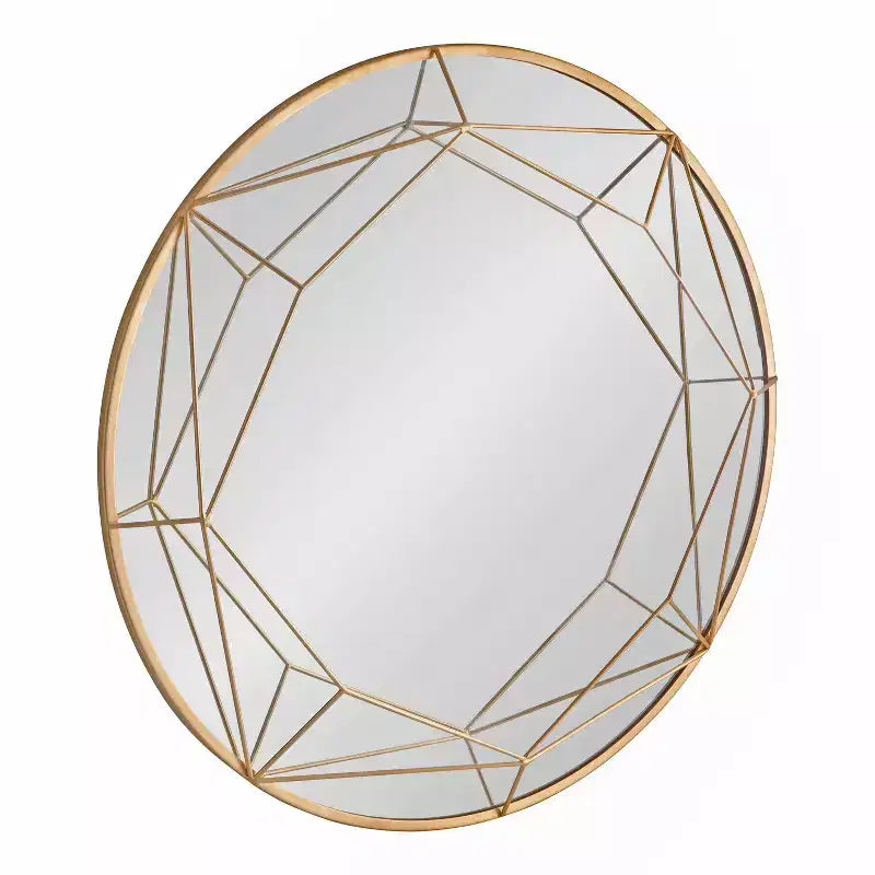 Miroir mural rond, miroir décoratif suspendu haut de gamme, verre transparent et installation facile