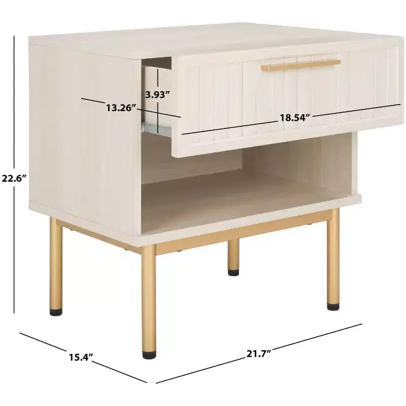 Nachttisch mit Schublade, funktionaler Beistelltisch mit Stauraum, ideal für Ordnung im Schlafzimmer