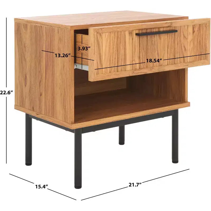 Nachttisch mit Schublade, funktionaler Beistelltisch mit Stauraum, ideal für Ordnung im Schlafzimmer