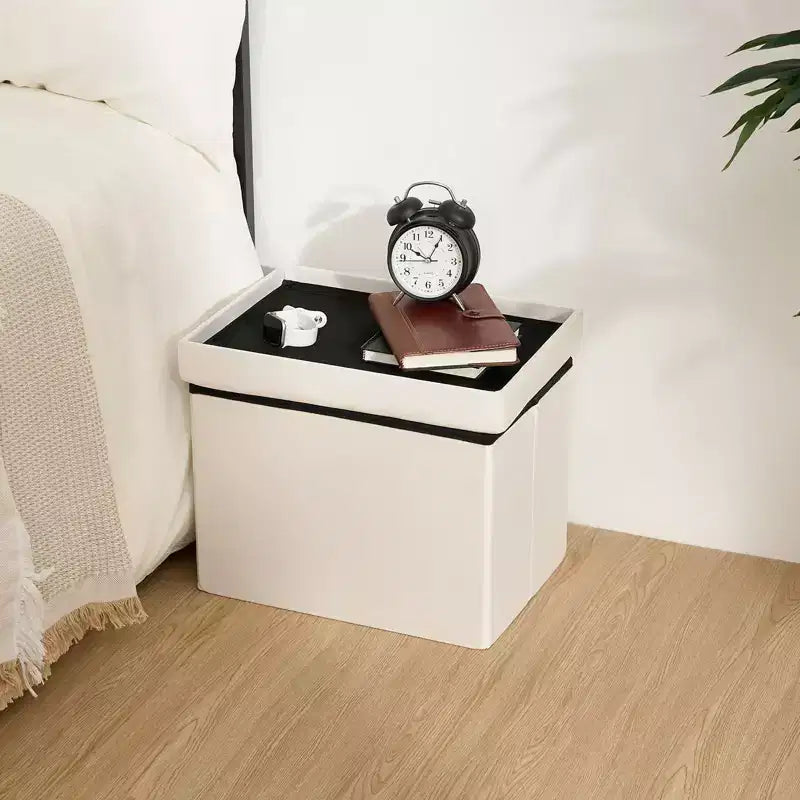 16 Klappbare Samt-Aufbewahrungsbank mit Hocker und Spielzeugtruhe, belastbar bis 330 lb, für Schlafzimmer und Wohnzimmer
