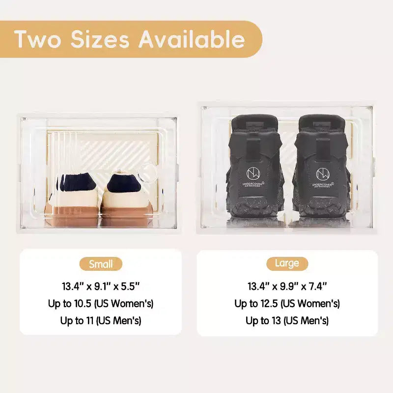 12er-Pack stapelbare Schuhboxen