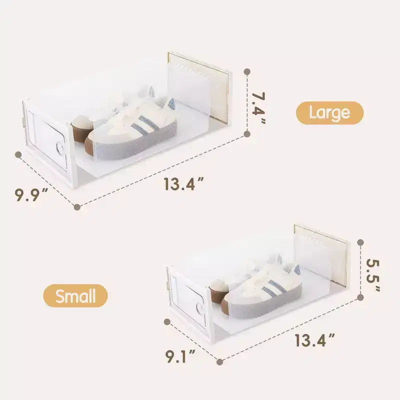 12er-Pack stapelbare Schuhboxen